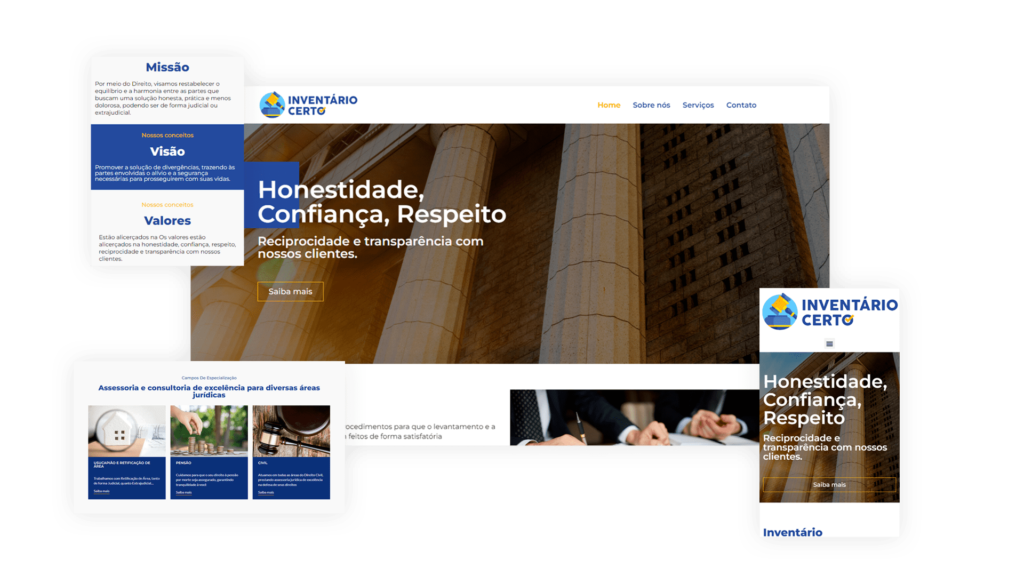 Criação de site para empresa de soluções jurídicas