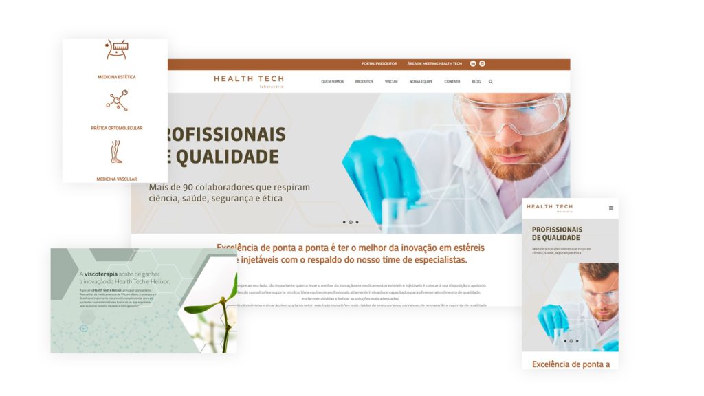 Redesign de site para empresa de tecnologia em saúde