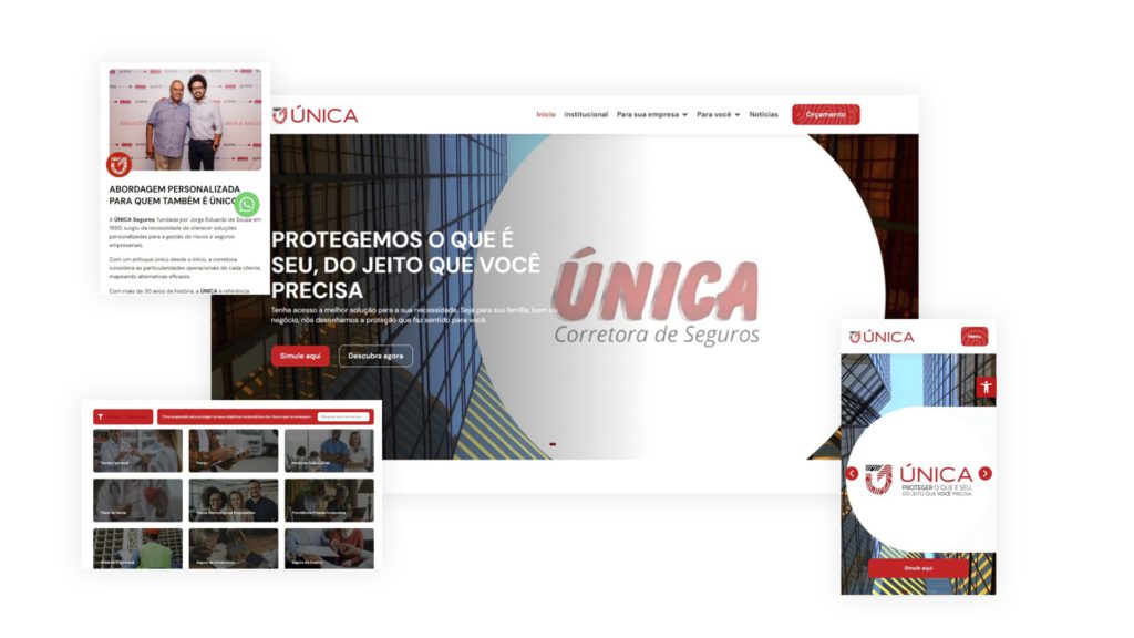 Redesign de site para corretora de seguros