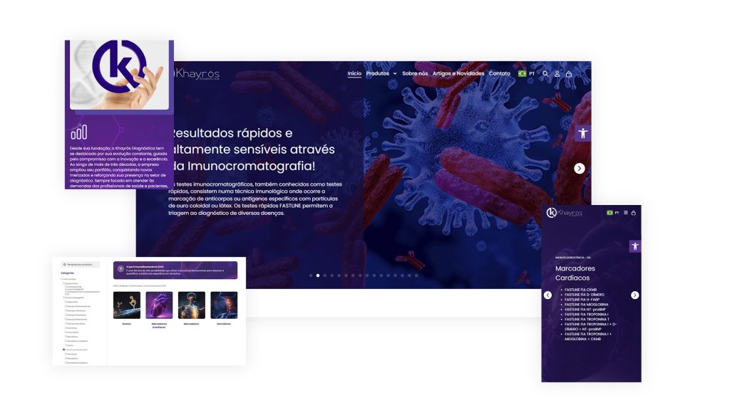 Site moderno para empresa de diagnóstico