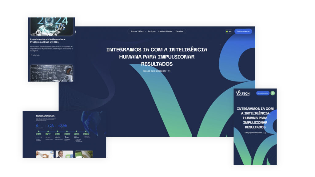 Redesign de site para empresa de tecnologia